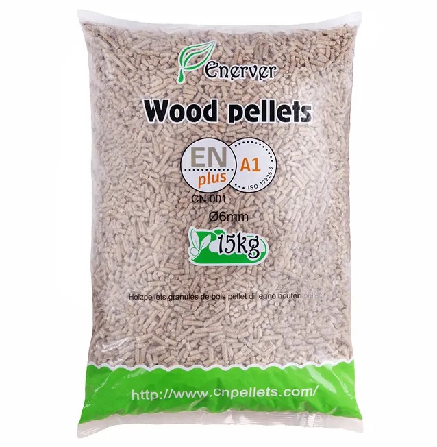 WOOD PELLETS – Granulés de bois sac 15 KG X 80 – ENERVER